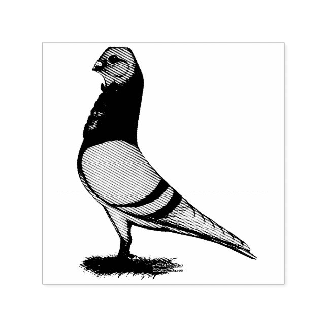 Valencian Figurita Pigeon Självfärgande Stämpel (Design)