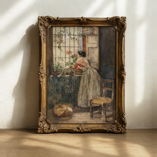 Valenciana a la Reja | Joaquín Sorolla Poster (Skapare uppladdad)