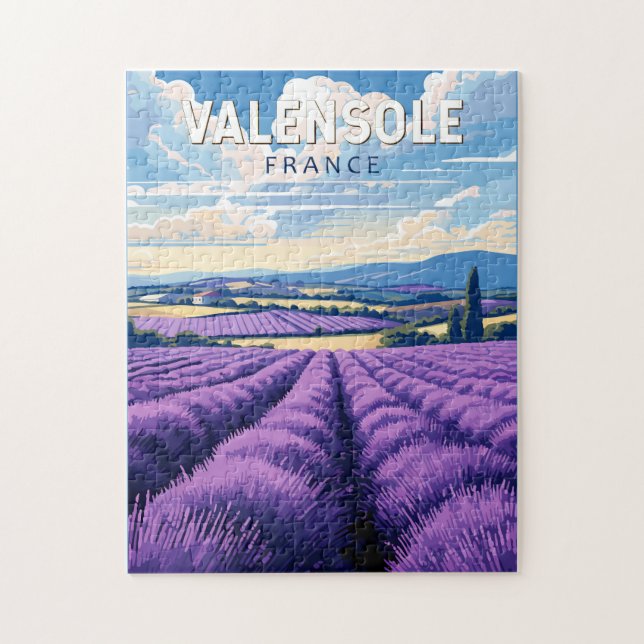 Valensole Frankrike Travel Art Vintage Pussel (Vertikal)