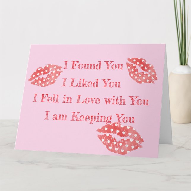 Valentijn Wenskaart Kort (Framsida)