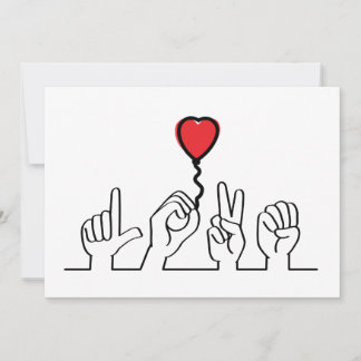 Valentijnsdag. Doof, gebarentaal love - liefde. Kort