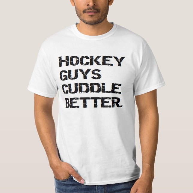 valentin: bättre hockeygrabbomfamning t-shirt (Framsida)