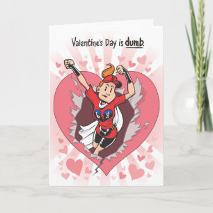 Valentin dag är dum helgkort