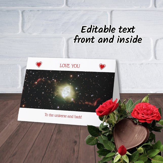 Valentin dag din fleming nebulaastronomi för text kort (Skapare uppladdad)