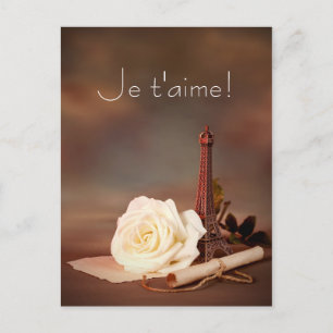 Valentin dag i Paris Helg Vykort