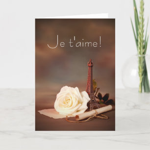 Valentin dag i Paris Helgkort
