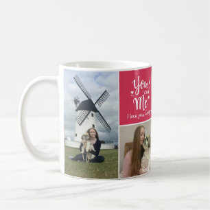 Valentin dag/jag älskar dig fotoCollage Kaffemugg