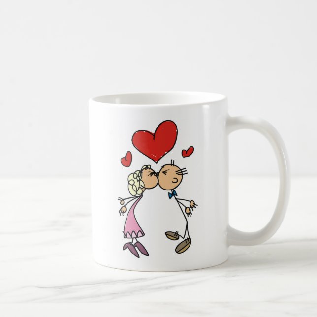 Valentin dag kopplar ihop kaffemugg (Höger)