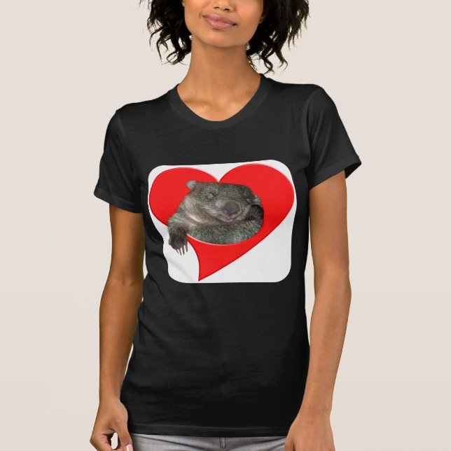 Valentin daggåvor, Wombat kärlek! T-shirt (Framsida)