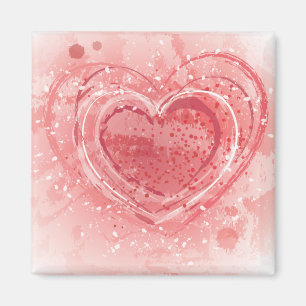 Valentin dagillustration magnet