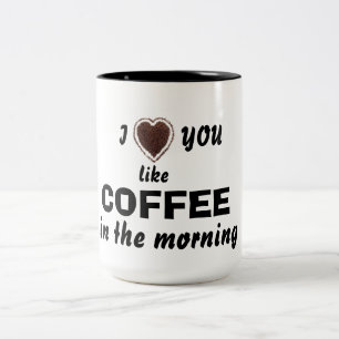 Valentin dagkärlek gillar du kaffemuggen Två-Tonad mugg