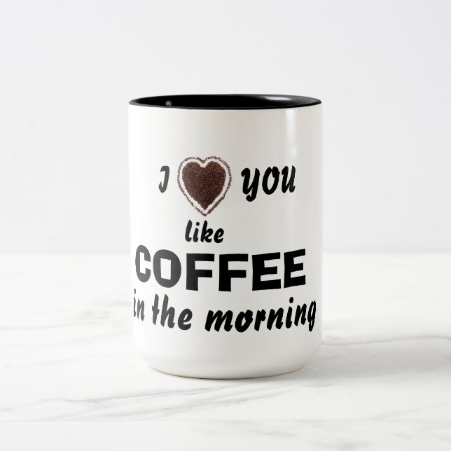 Valentin dagkärlek gillar du kaffemuggen Två-Tonad mugg (Center)