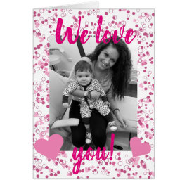 Valentin dagkort för hjärtakonfettiar för far | hälsningskort