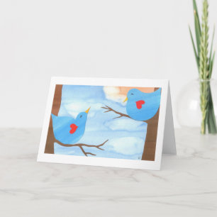 Valentin dagLovebirds av Liz Wang Helgkort