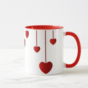 Valentin dagmugg med hjärtor mugg
