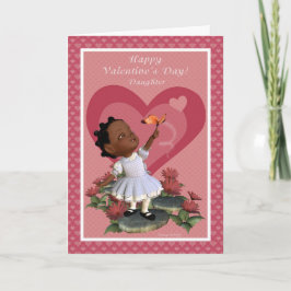 Valentin för dotterfjärilsflicka kort för dag