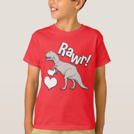 Valentin för Rawr Tyrannosaurus T Rex dag lurar Tee Shirt