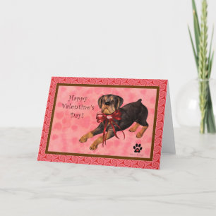 Valentin för Rottweiler hund tomt kort för dag