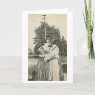 Valentin för Victorian lesbiskt kort för dag