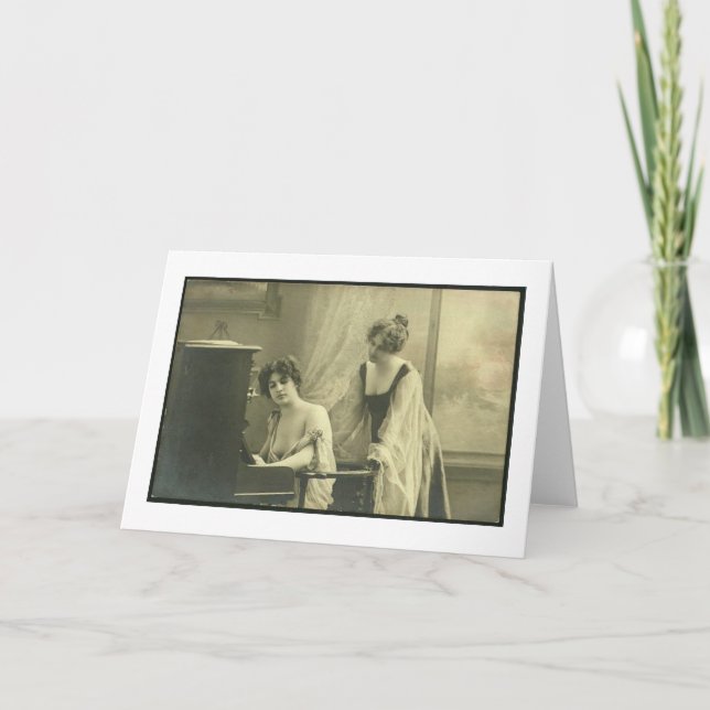 Valentin för Victorian lesbiskt kort för dag (Framsida)