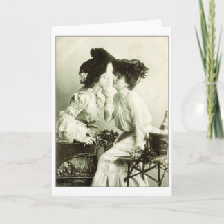 Valentin för Victorian lesbiskt kort för dag