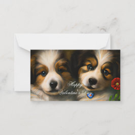Valentin för vuxna valpar anteckningskort