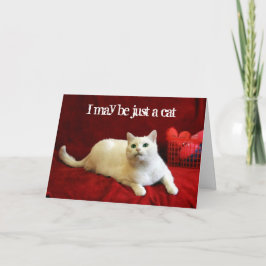 Valentin från katten helgkort