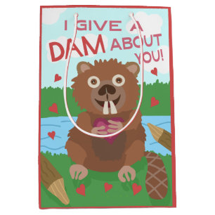 Valentin ge för bäver för dag gullig en rolig