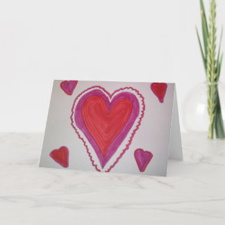 Valentin hjärta helgkort