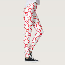 Valentin hjärtor och pilar leggings