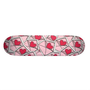Valentin hjärtor på kuvert skateboard bräda 19,5 cm