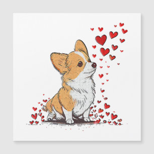 Valentin Hund Söt Corgi Alla Hjärtans Dag