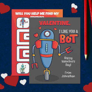 Valentin, jag gillar dig i ett badrum Valentines d Anteckningskort