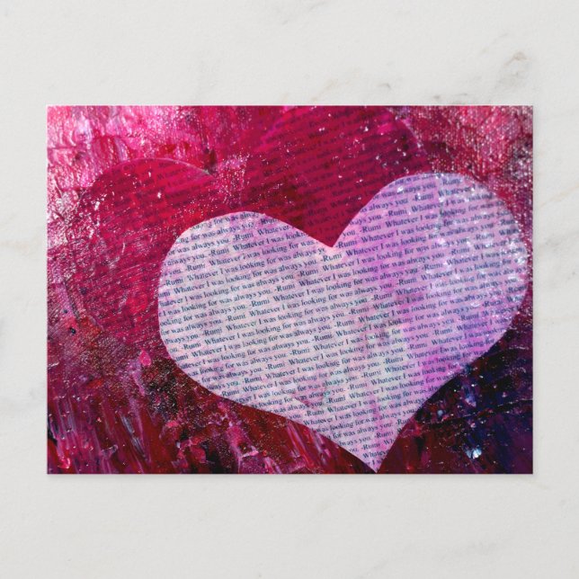 Valentin med Rumi Helg Vykort (Framsida)