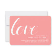 Valentin modet för partyinbjudan | skrivar kärlek