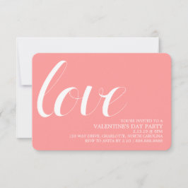 Valentin modet för partyinbjudan | skrivar kärlek inbjudningar