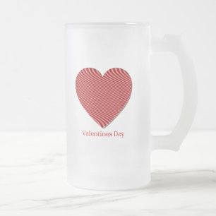 Valentin mugg för öl för dag frostad