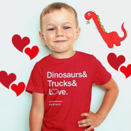 valentin ord Barn med dinosaurieskjortor T Shirt