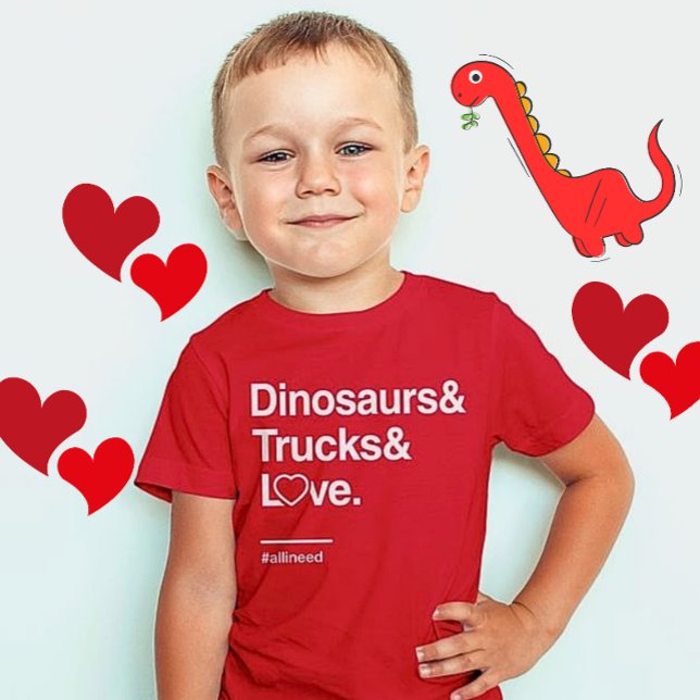 valentin ord Barn med dinosaurieskjortor T Shirt (Skapare uppladdad)
