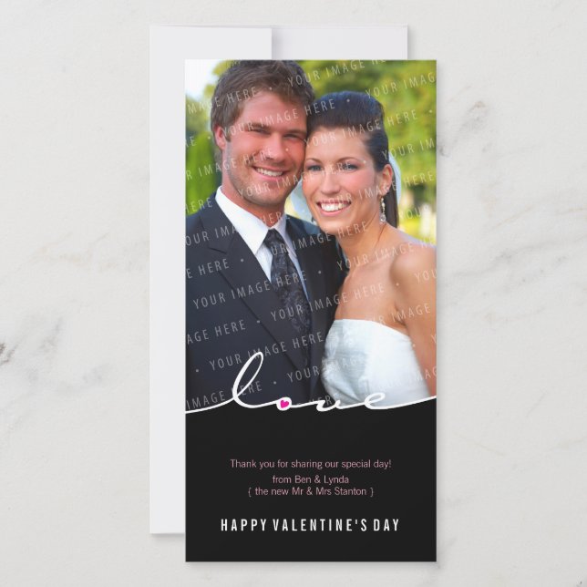 VALENTIN PHOTOCARD:: kärlekdivide 3 Julkort (Framsida)