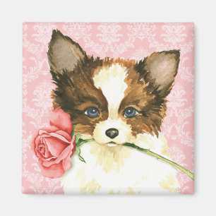 Valentin rosa Papillon Magnet