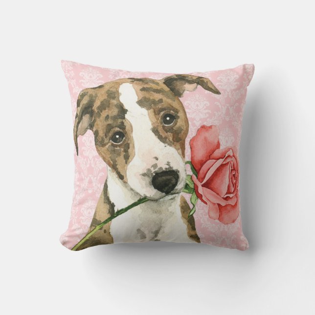 Valentin rosa Whippet Kudde (Framsida)