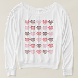Valentin skjorta för hjärtor för dag damastast tee shirt