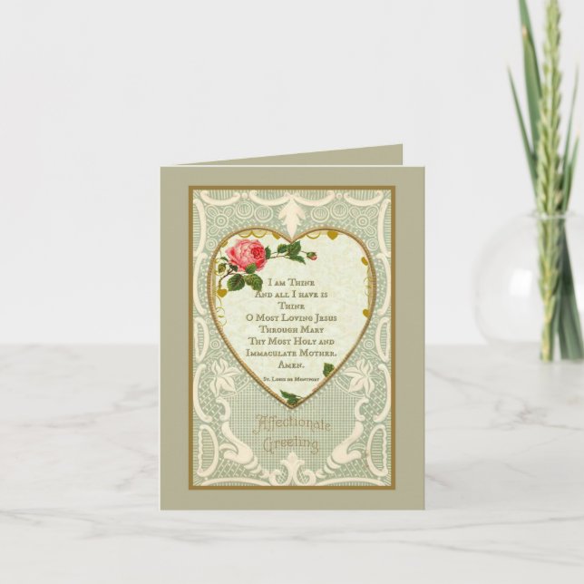 Valentin St Louis De Montfort Bön Helgkort (Framsida)
