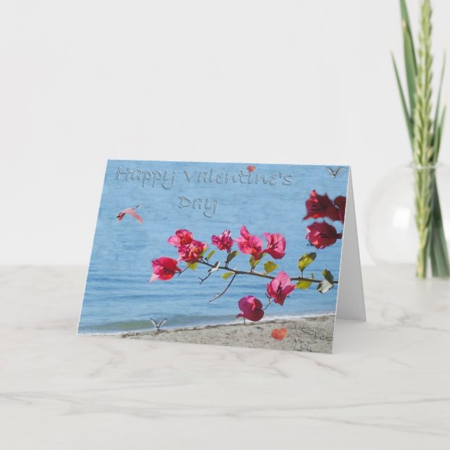 Valentin strandkort helgkort (Framsida)