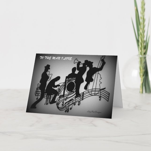 Valentin till en musiker helgkort (Framsida)