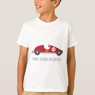 Valentin vintage car för dagt-skjorta   tävling tröja
