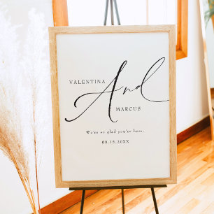 VALENTINA Elegant Minimalist Bröllop Poster