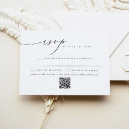 VALENTINA Elegant Minimalist Script Bröllop OSA Inbjudningar