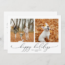 VALENTINA Elegant Script 2 Photo Glad helg Inbjudningar